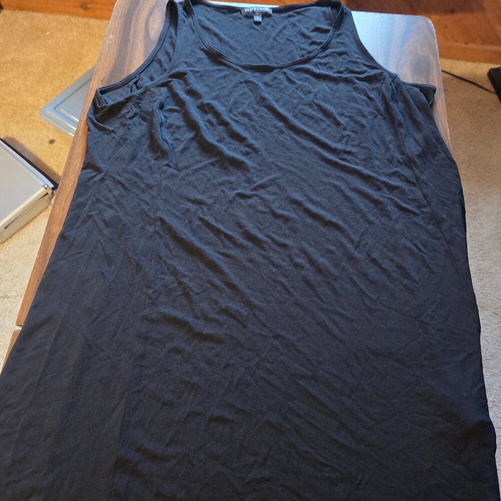 Eileen Fisher Black High Back Tank Top